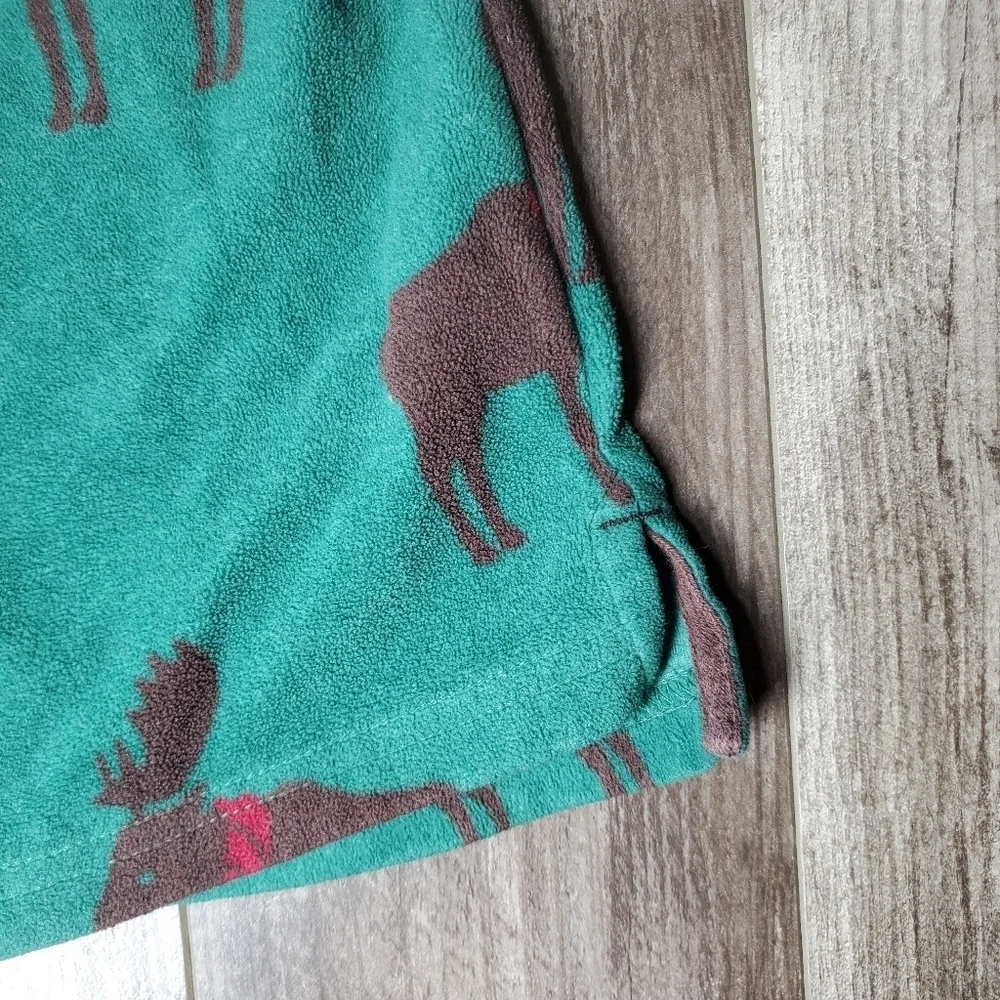 Child of Mine Carter's Moose Toddler Boy Fleece Pullover Size 4T Zip-up Green